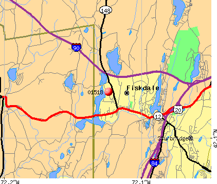Fiskdale, MA (01518) map