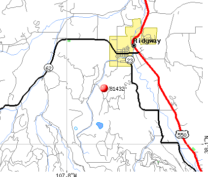 Ridgway, CO (81432) map