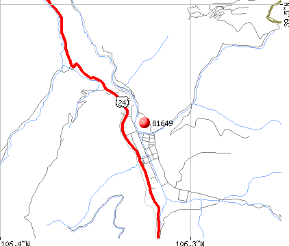 Red Cliff, CO (81649) map