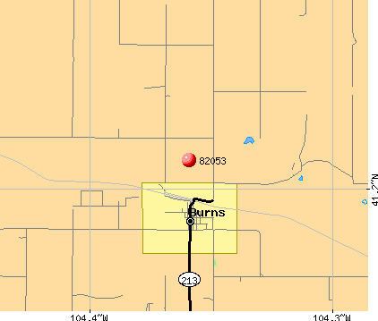 Burns, WY (82053) map