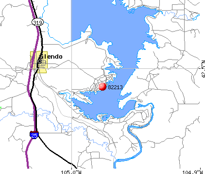 Glendo, WY (82213) map