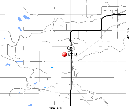 Veteran, WY (82243) map