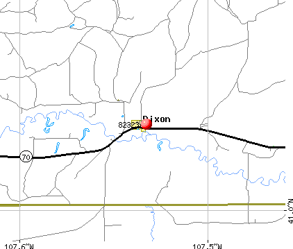 Dixon, WY (82323) map