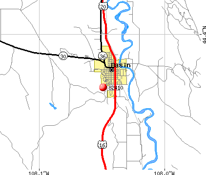 Basin, WY (82410) map