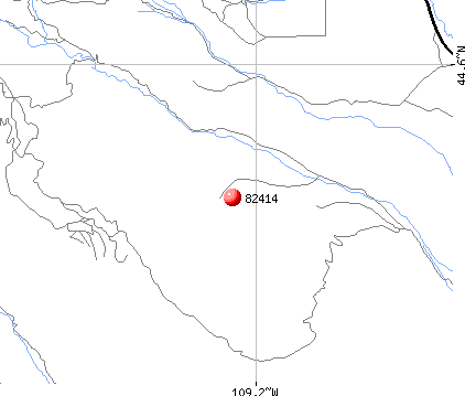 Cody, WY (82414) map
