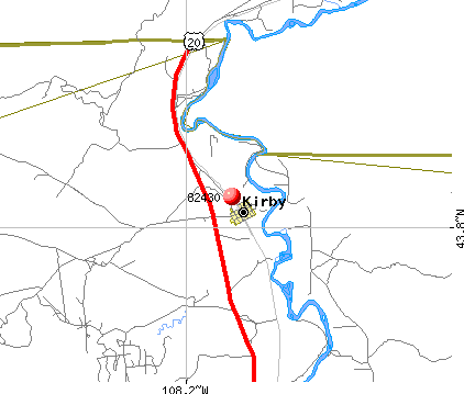 Kirby, WY (82430) map