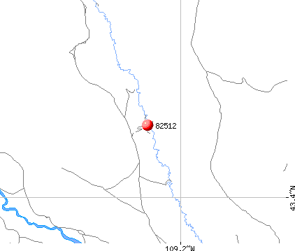 Crowheart, WY (82512) map