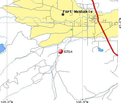 Fort Washakie, WY (82514) map
