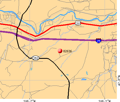 Evansville, WY (82636) map