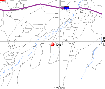 Glenrock, WY (82637) map