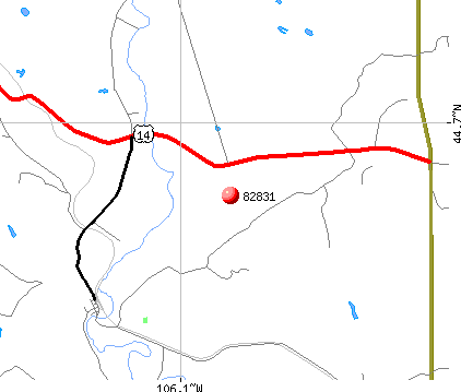 Arvada, WY (82831) map