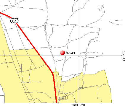 Reliance, WY (82943) map