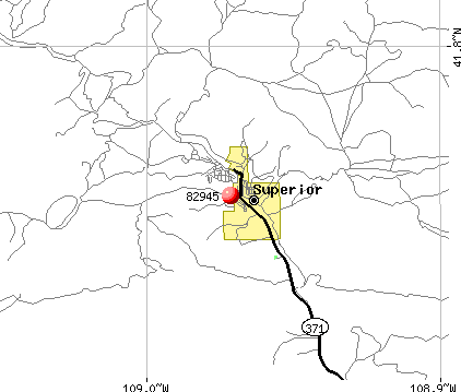 Superior, WY (82945) map