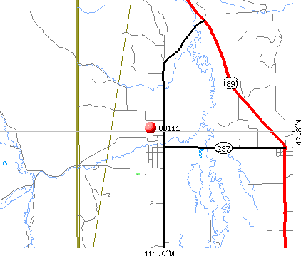Auburn, WY (83111) map