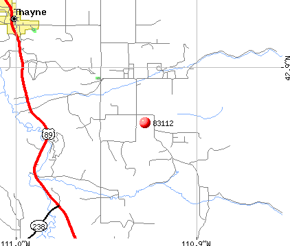 Bedford, WY (83112) map