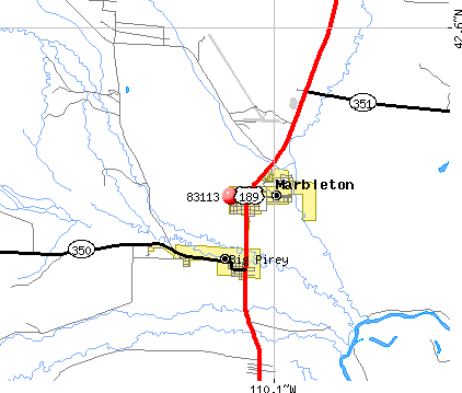 Big Piney, WY (83113) map