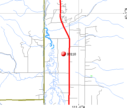 Etna, WY (83118) map
