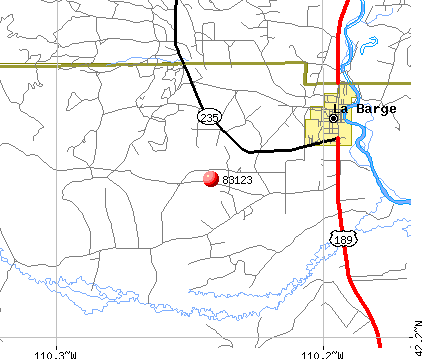 La Barge, WY (83123) map