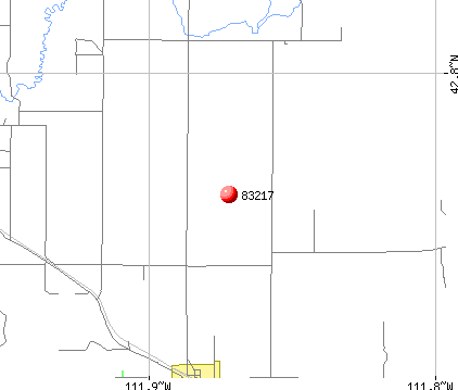 Bancroft, ID (83217) map