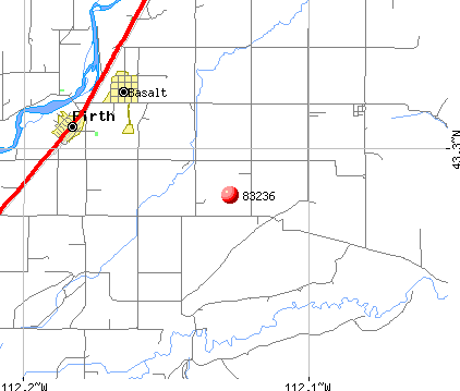 Firth, ID (83236) map