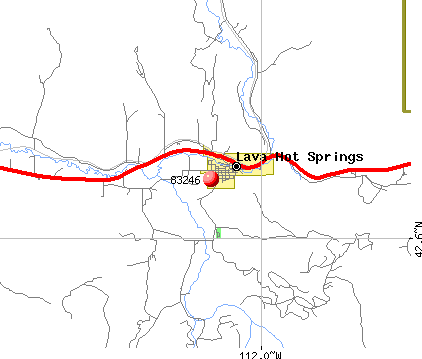 Lava Hot Springs, ID (83246) map