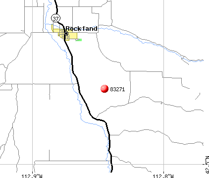 Rockland, ID (83271) map