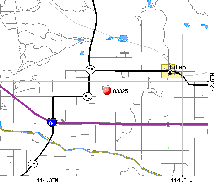 Eden, ID (83325) map