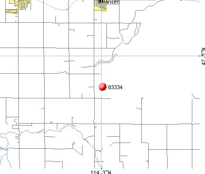 Hansen, ID (83334) map