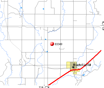 Richfield, ID (83349) map