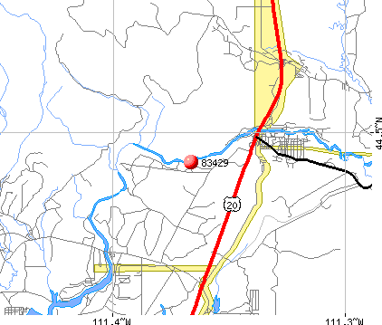 Island Park, ID (83429) map