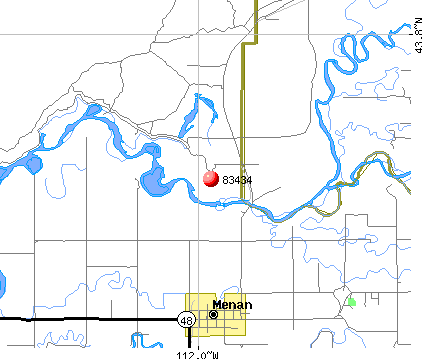 Menan, ID (83434) map