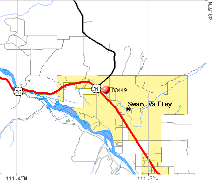 Swan Valley, ID (83449) map