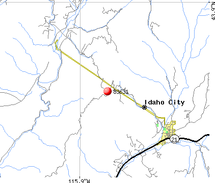 Idaho City, ID (83631) map