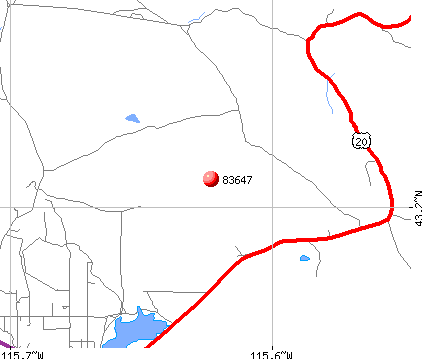 Mountain Home, ID (83647) map