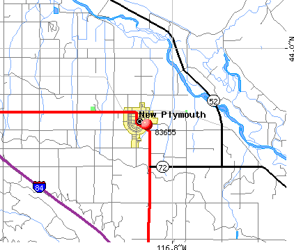 New Plymouth, ID (83655) map