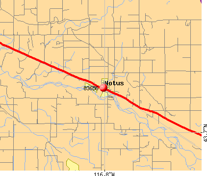 Notus, ID (83656) map