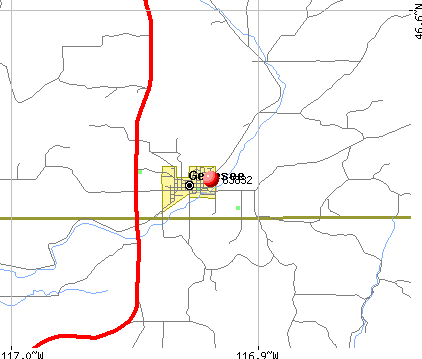 Genesee, ID (83832) map