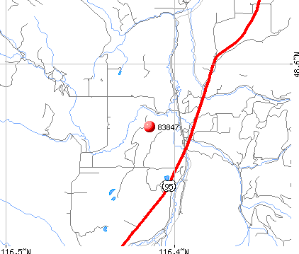 Naples, ID (83847) map