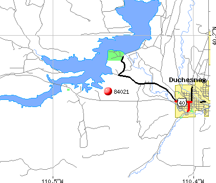 Duchesne, UT (84021) map