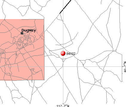 Dugway, UT (84022) map