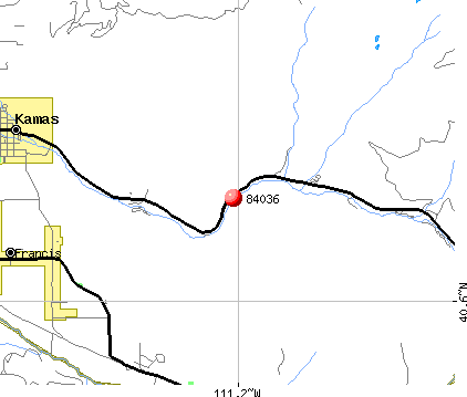 Kamas, UT (84036) map