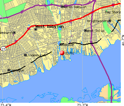 Babylon, NY (11702) map