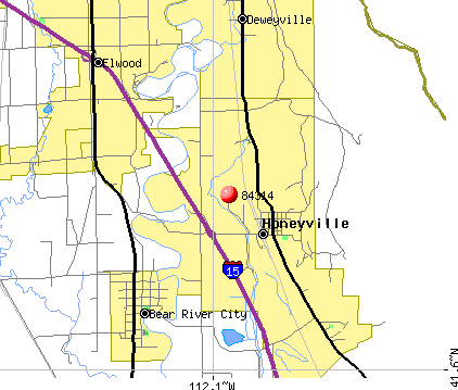 Honeyville, UT (84314) map