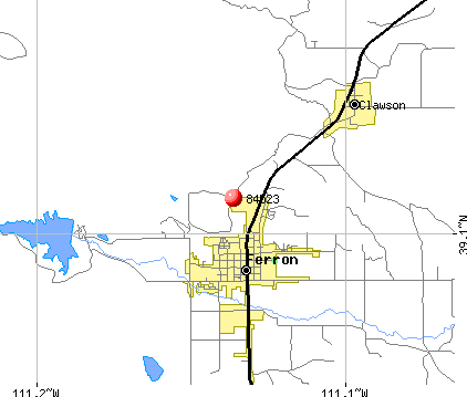 Ferron, UT (84523) map