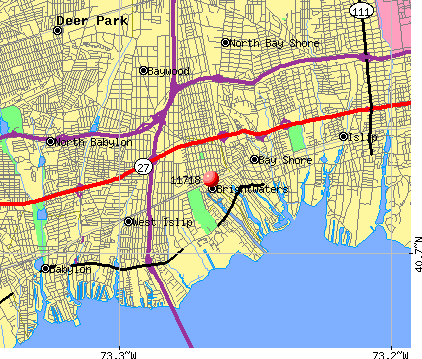 Brightwaters, NY (11718) map