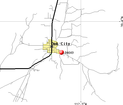 Oak City, UT (84649) map