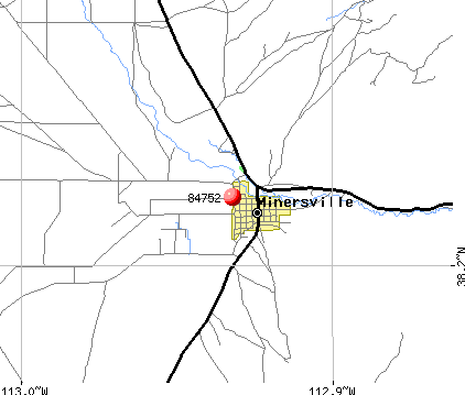 Minersville, UT (84752) map