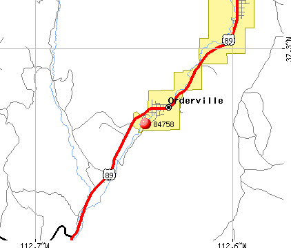 Orderville, UT (84758) map