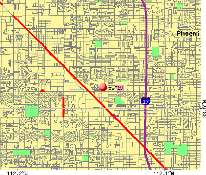 Phoenix, AZ (85019) map