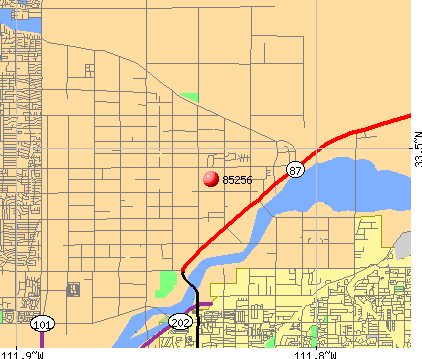 Scottsdale, AZ (85256) map